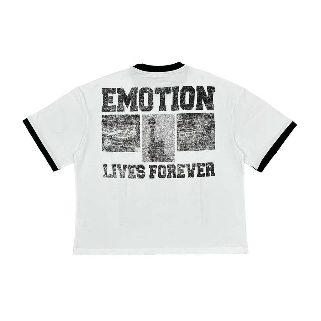 Mixed Emotions Secret Ringer Tee White Black