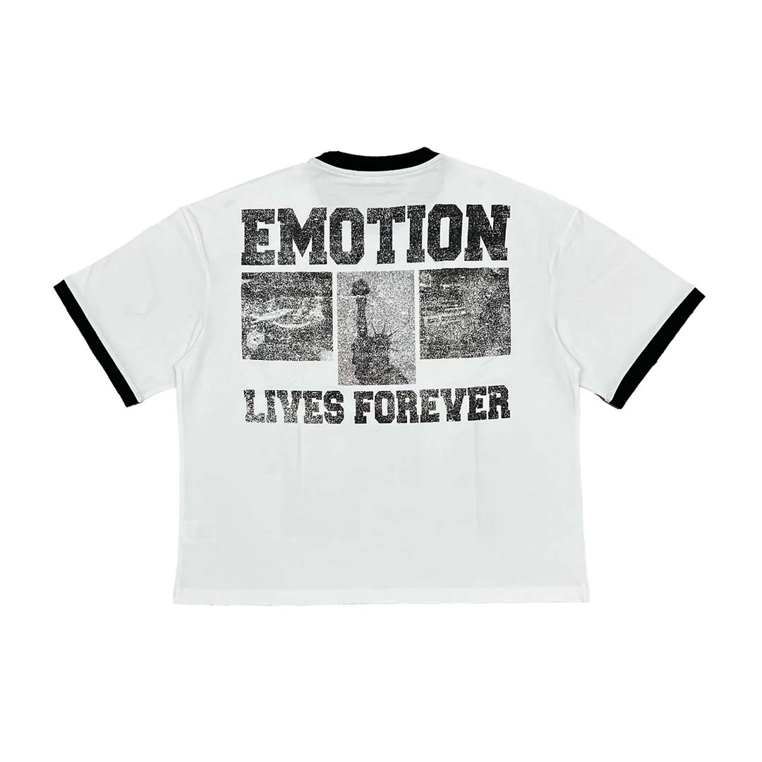 Mixed Emotions Secret Ringer Tee White Black