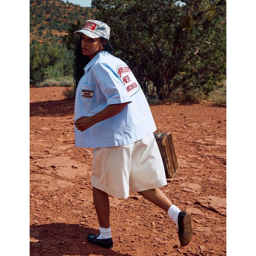 Cactus Flannel Painters Cap Blue Hat