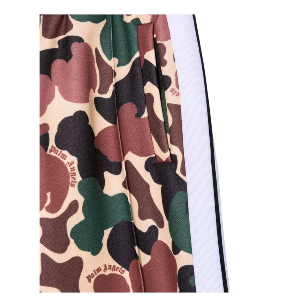 Palm Angels KIDS Track Pant AOP Camo Military Green Beige