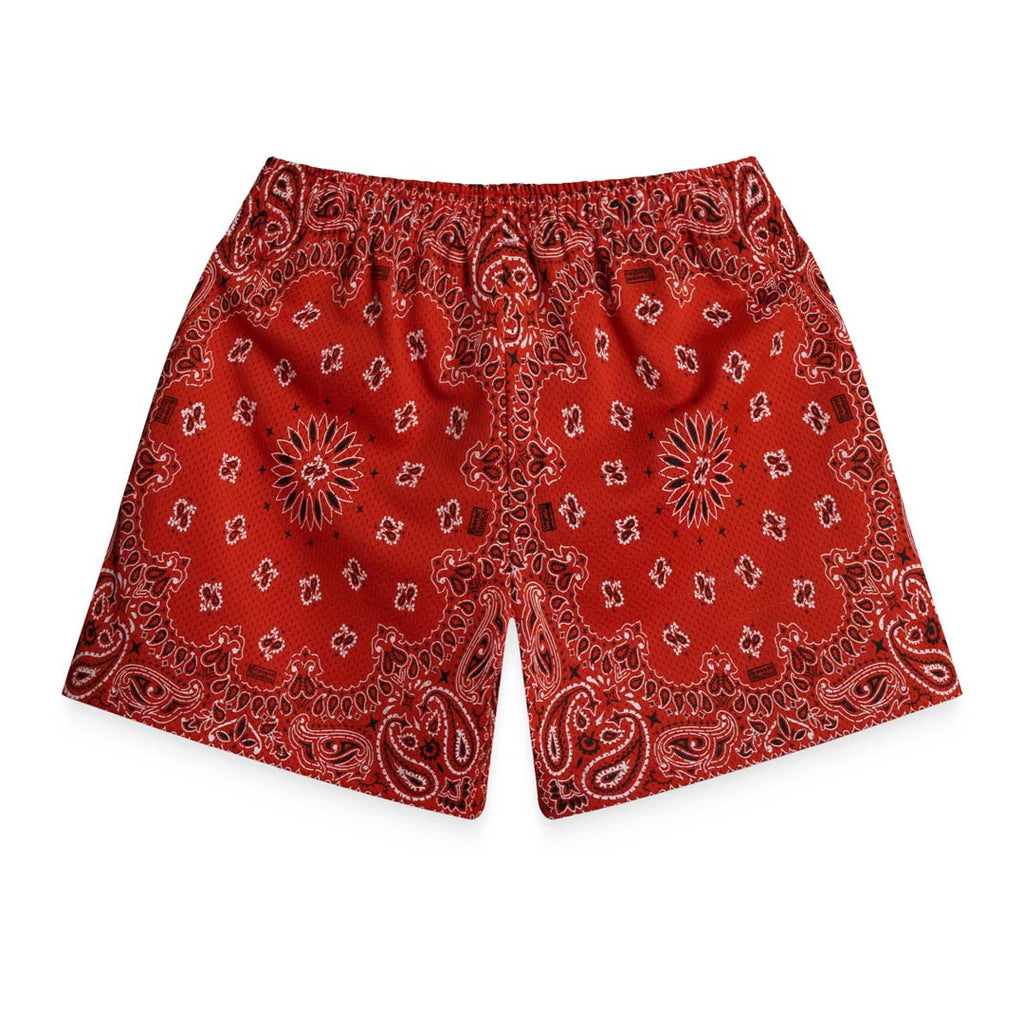 Bravest Paisley Two Tone Red Mesh Shorts