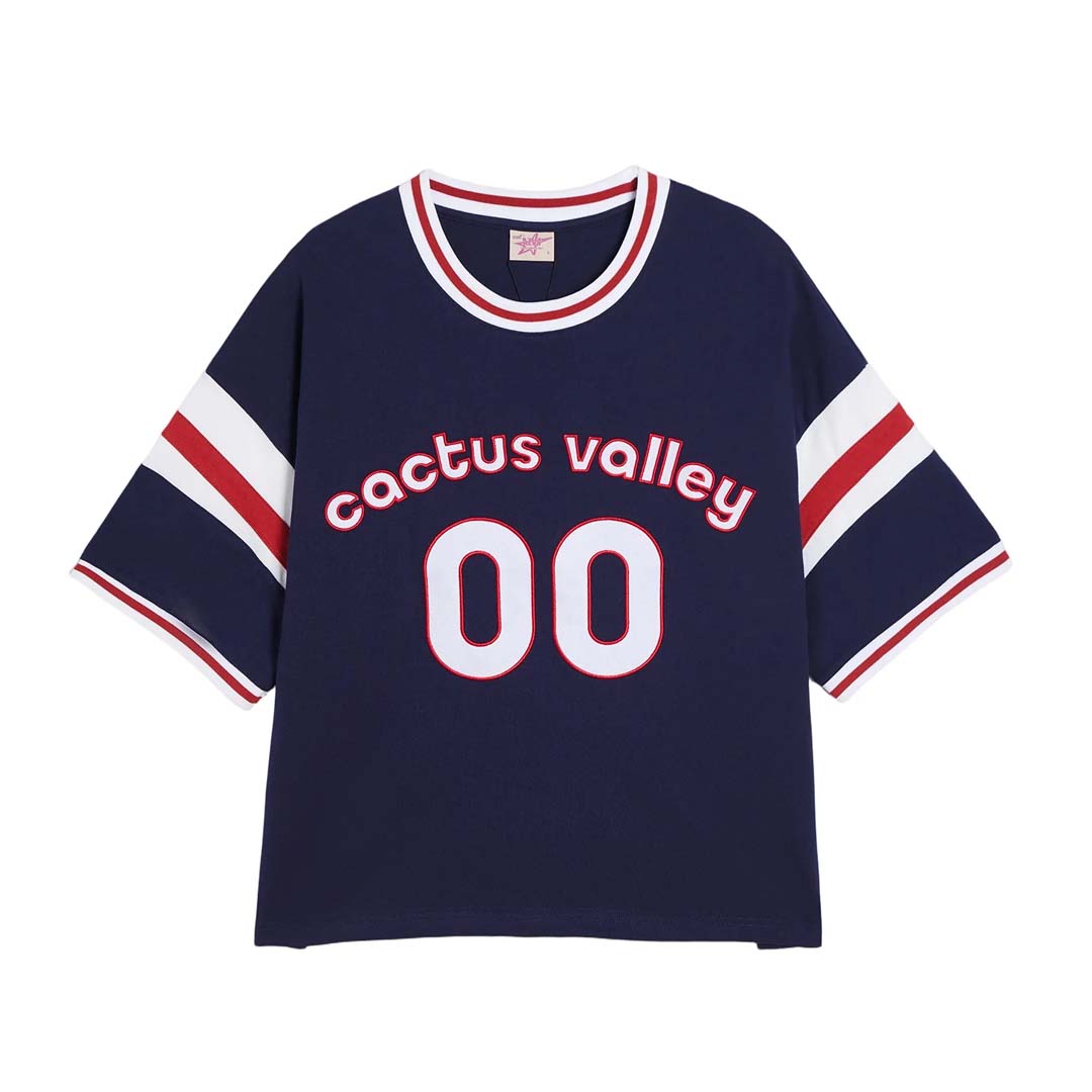 Cactus Valley Ridgemont Navy Blue Red Tee