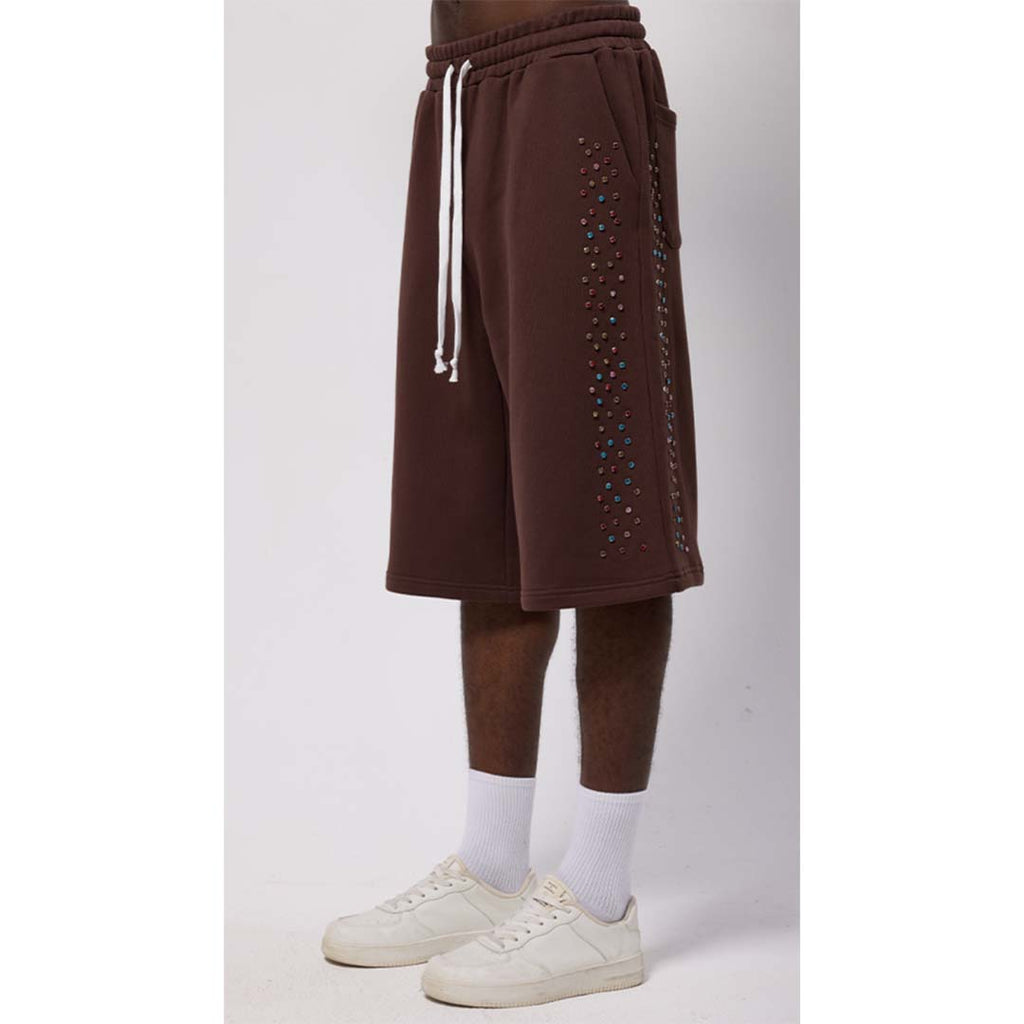 Cactus Valley Crystal Cactus Sweat Shorts Brown