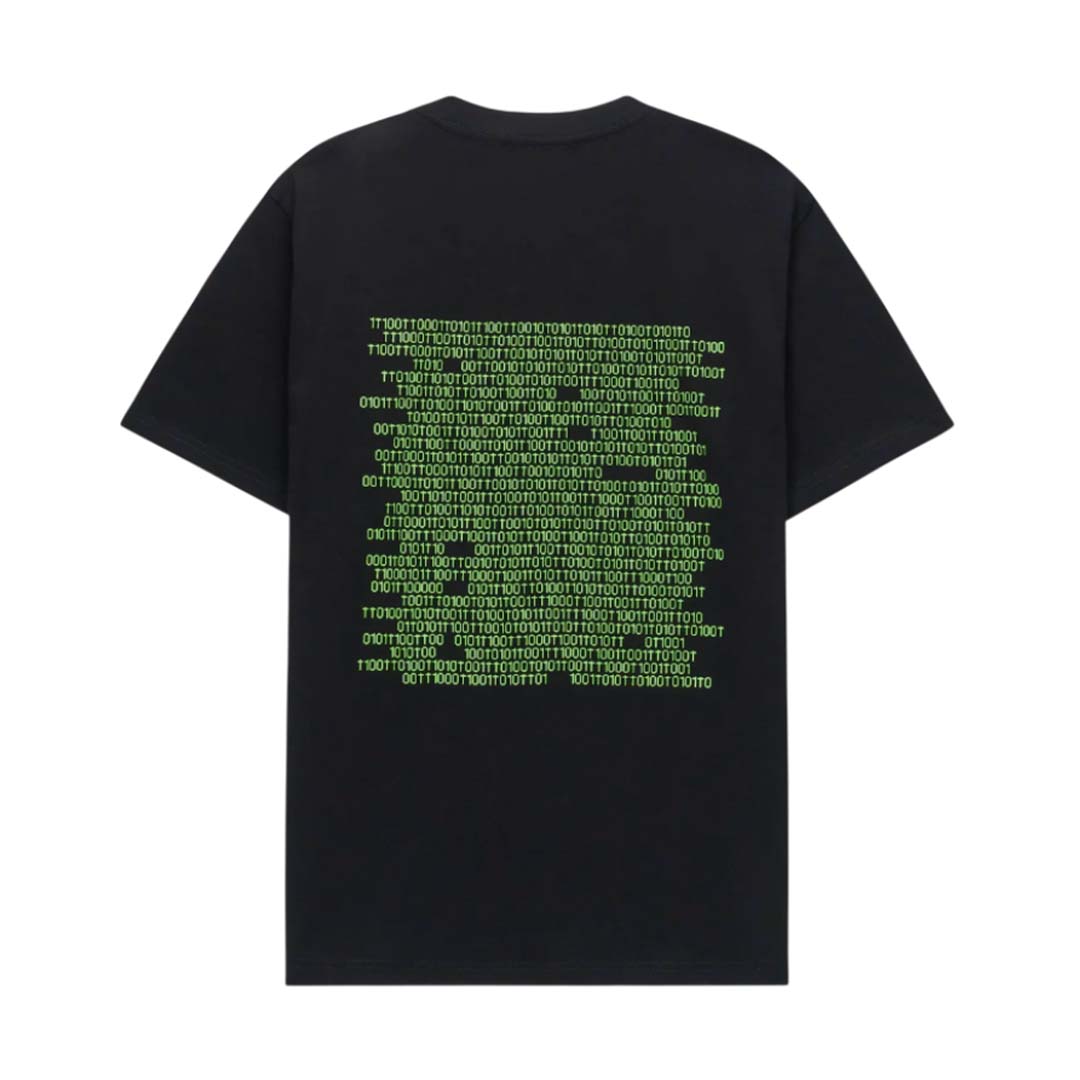 RtA Liam Black Green Binary Logo Tee