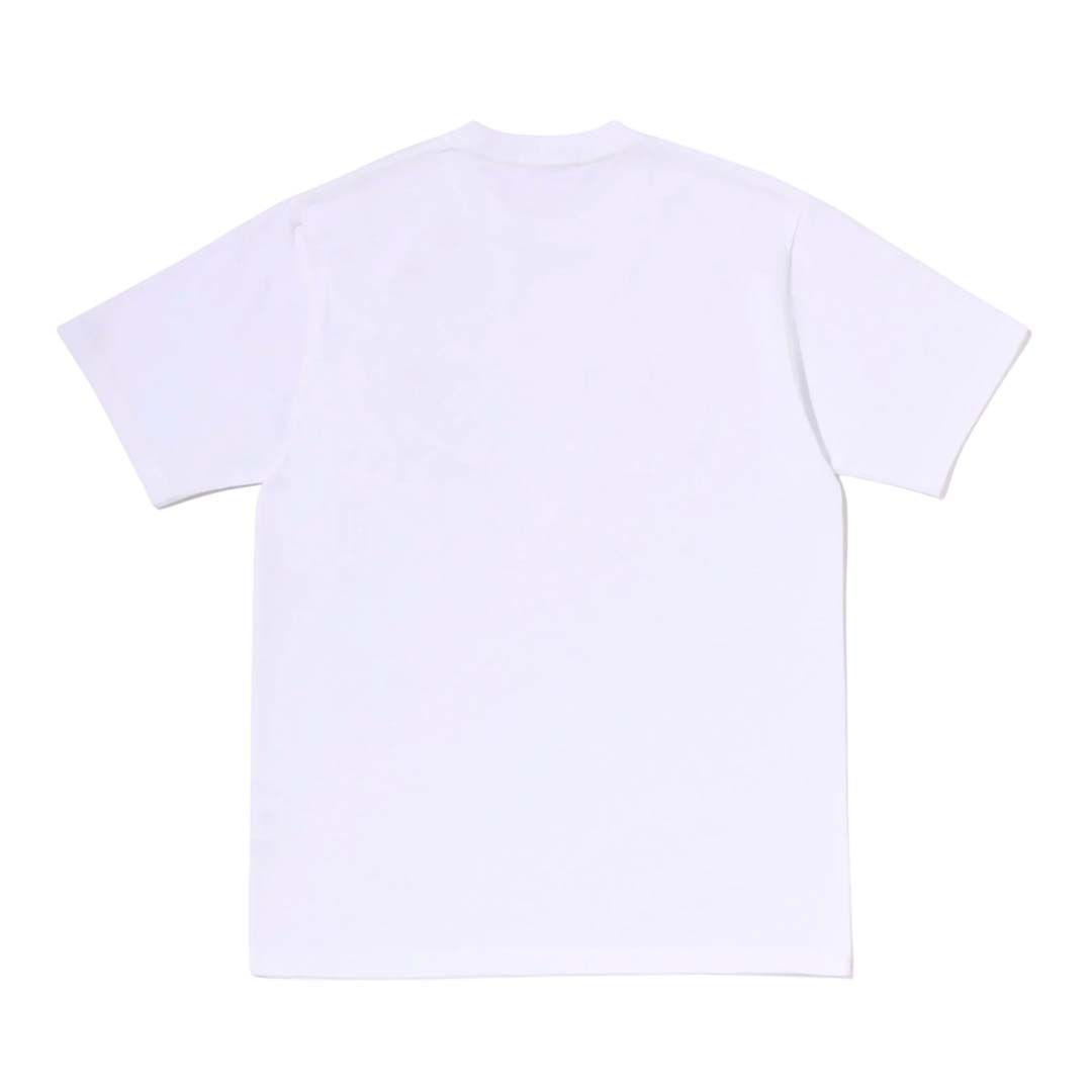 Bape Rhinestone Logo Tee White Navy