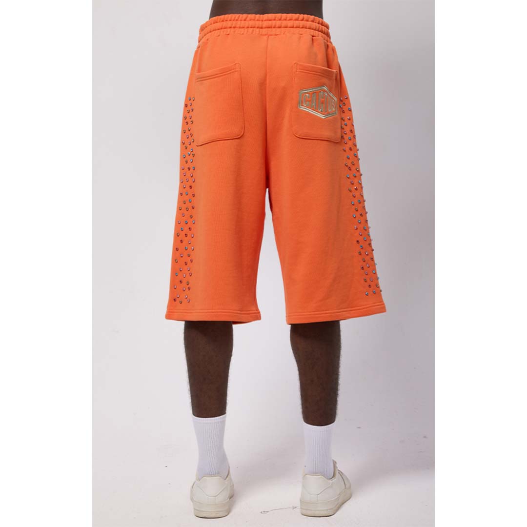 Cactus Valley Crystal Cactus Sweat Shorts Orange
