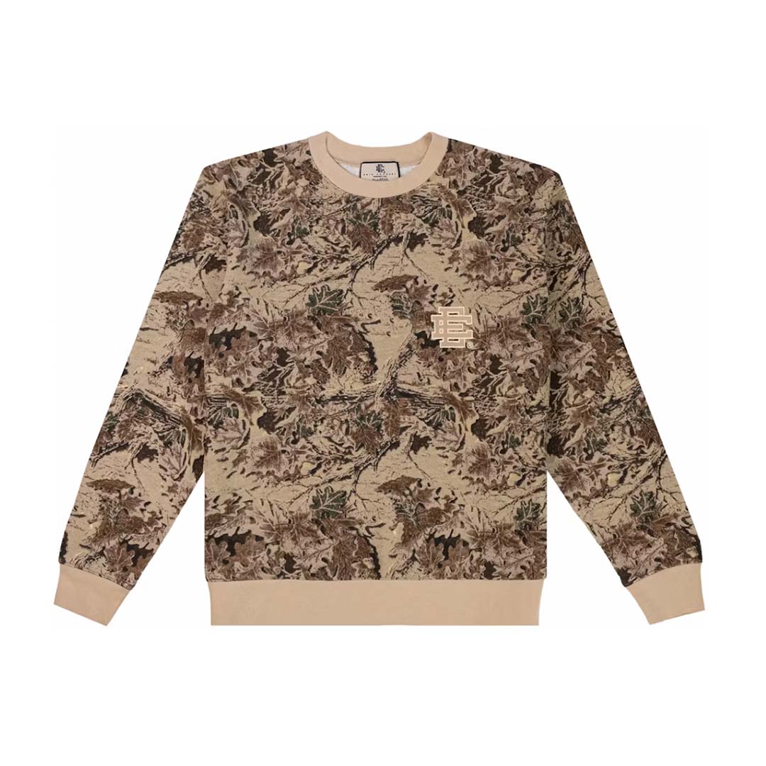 Eric Emanuel EE Basic Core Crewneck Tan Leafy Camo