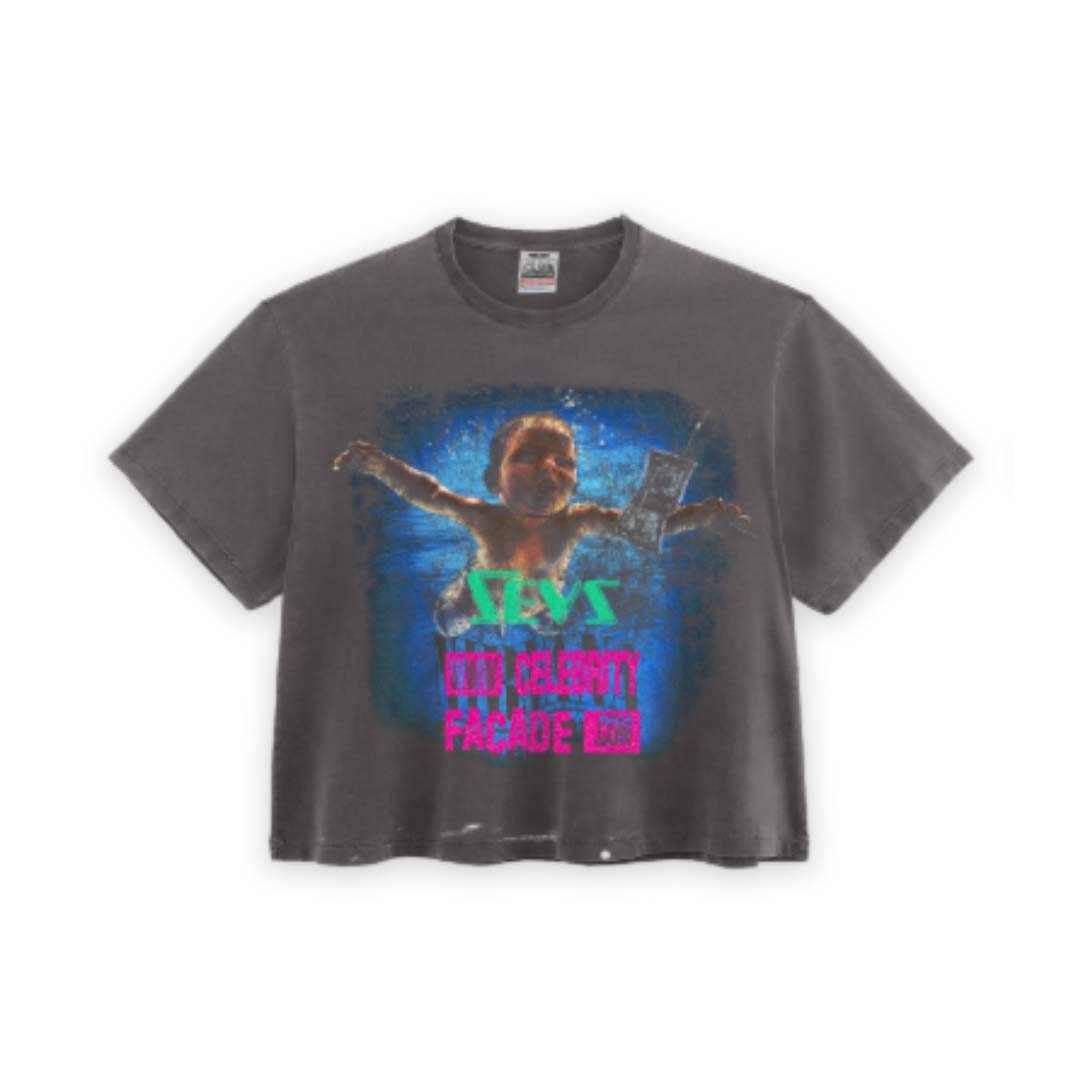 Triple Sevens Nirvana Faded Black Tee
