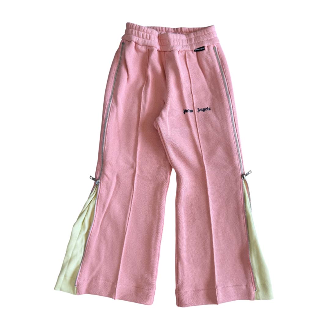 Palm Angels KIDS Pullout Zipper Pants Pink Yellow
