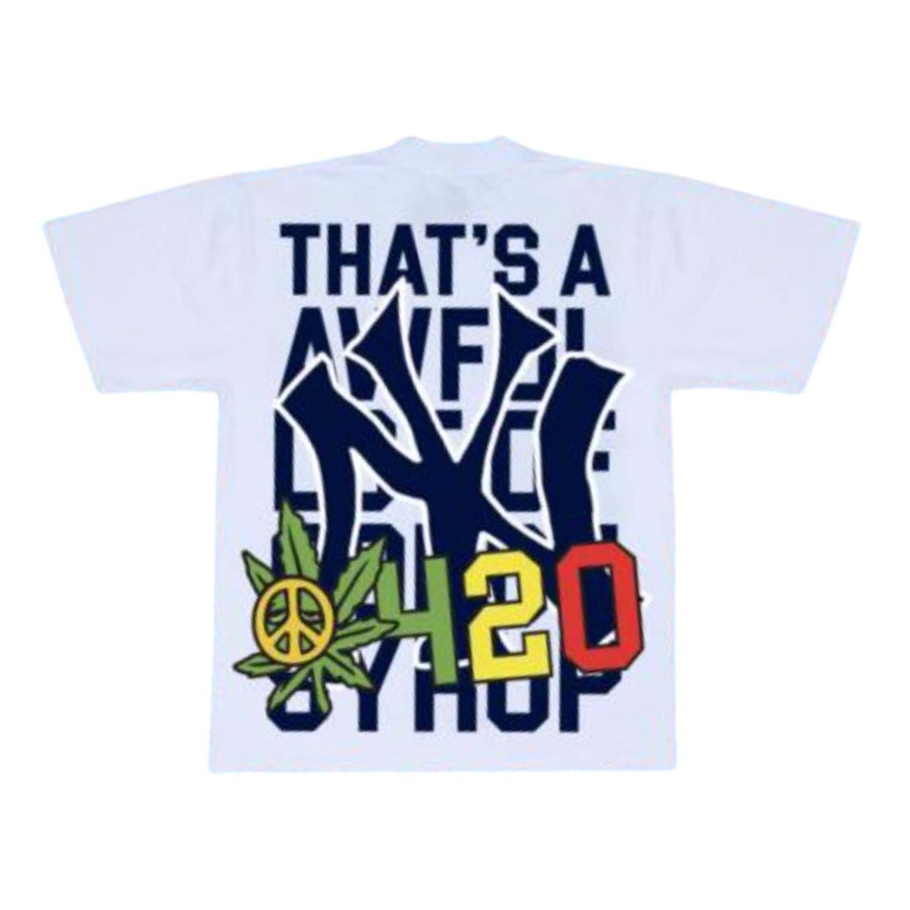 Awful Lot of Cough Syrup White NYC 4/20 Tee