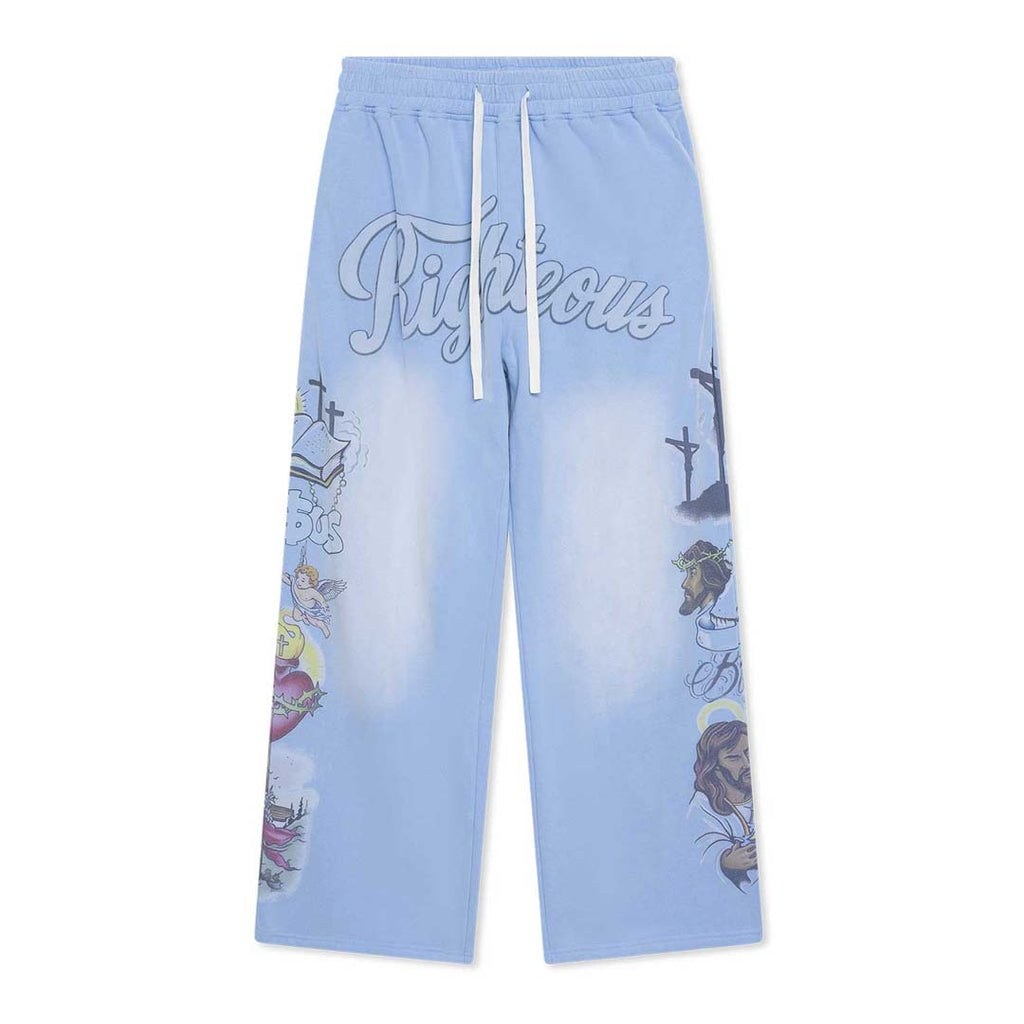 Righteous Jesus Sweatpants Blue