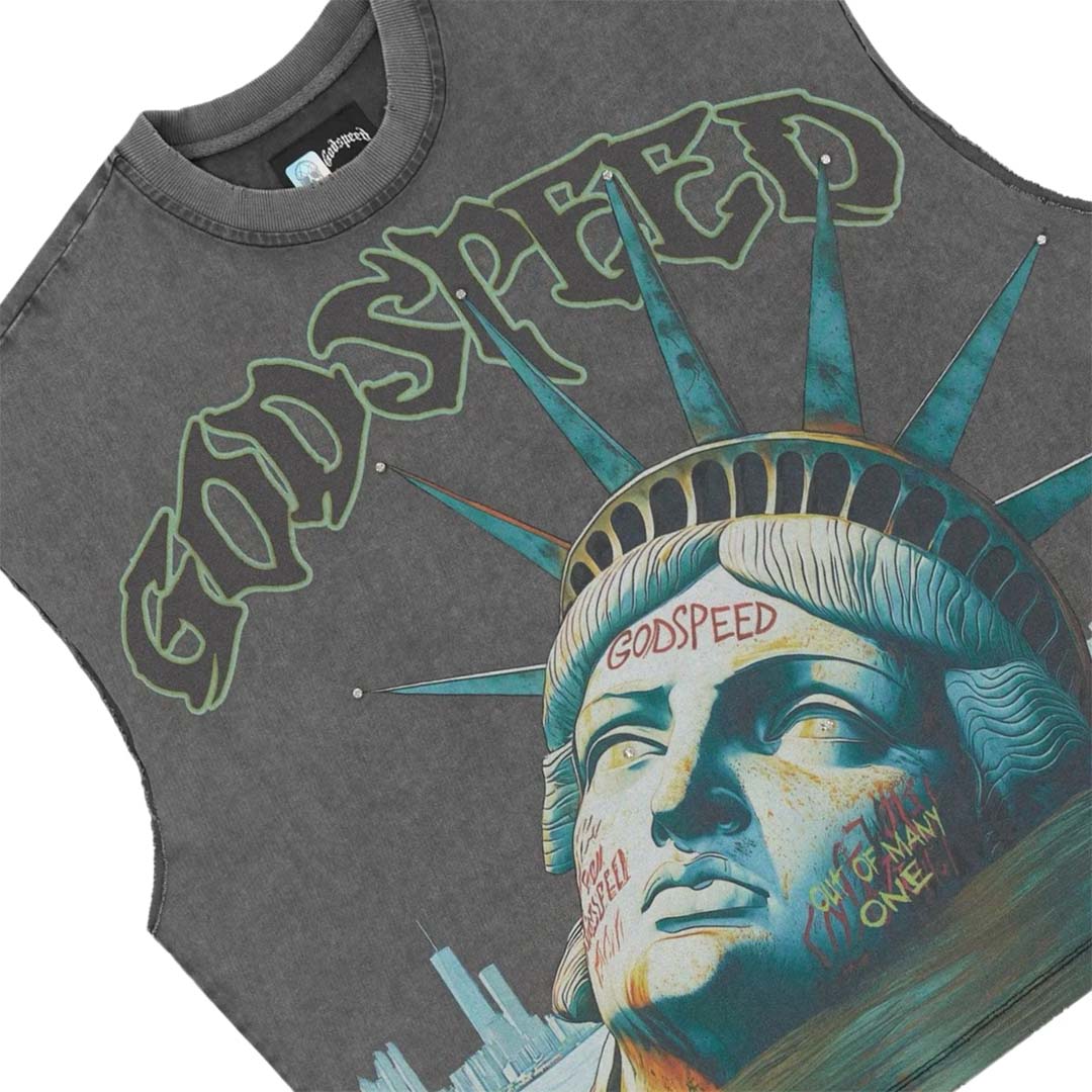 Godspeed Sunken Liberty Sleeveless Tee Grey