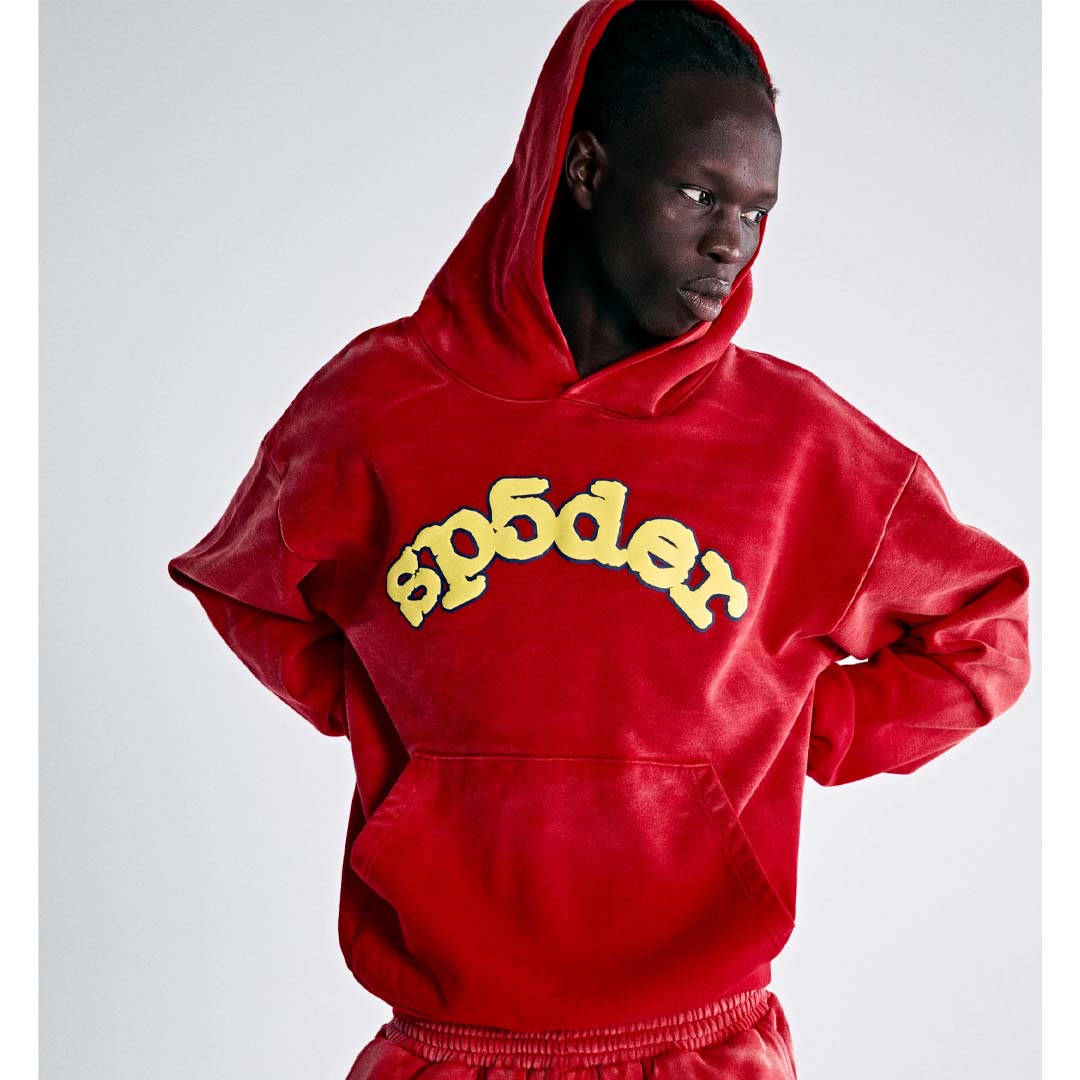 Sp5der OG Logo Hoodie Red Yellow