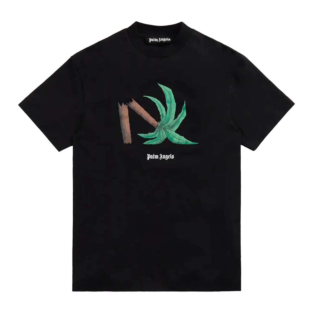 Palm Angels Broken Palm Tee Black Green