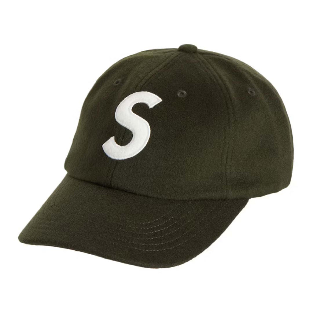 Supreme Wool S Logo 6 Panel Hat Olive Green