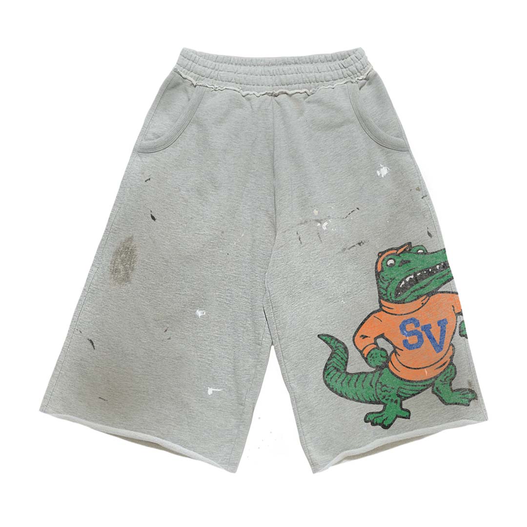 Saint Vanity Gators Long Shorts Grey