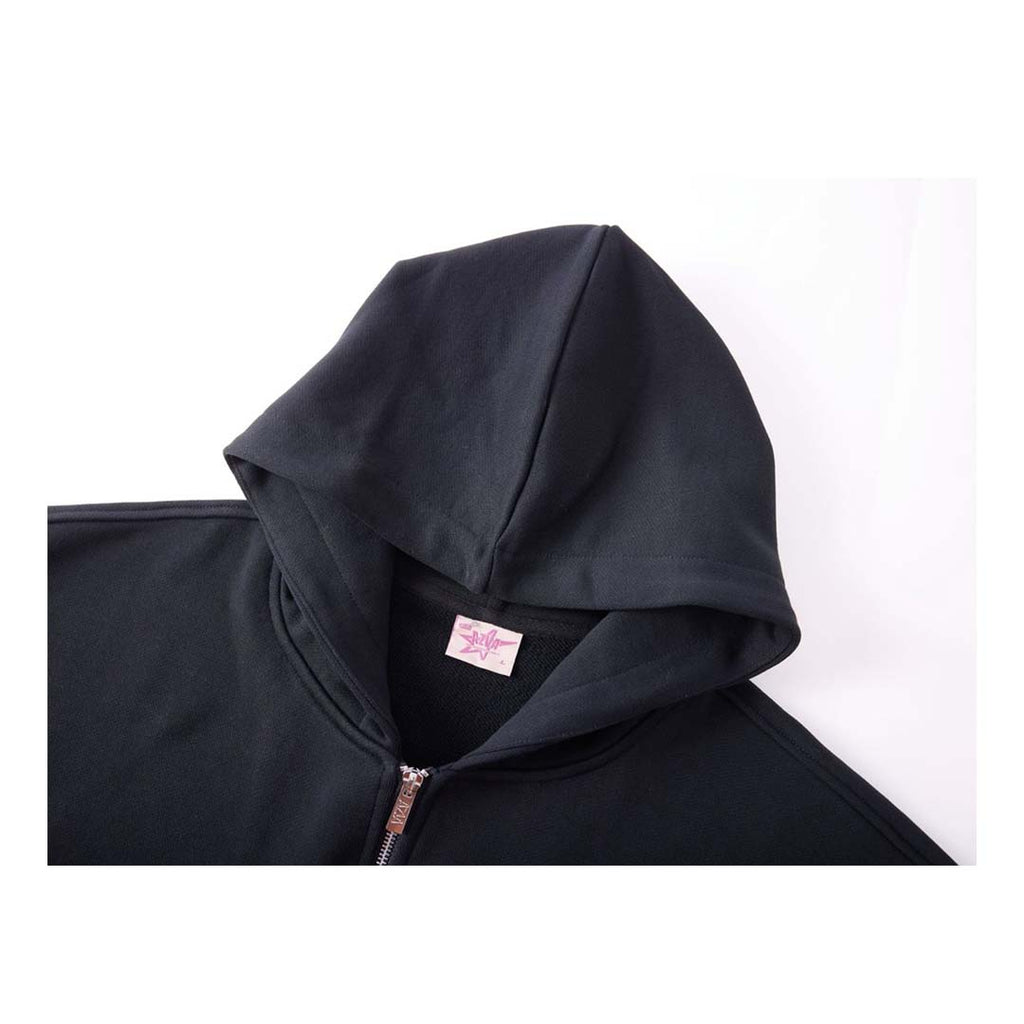 Cactus Valley Crystal Cactus Zip Hoodie Black
