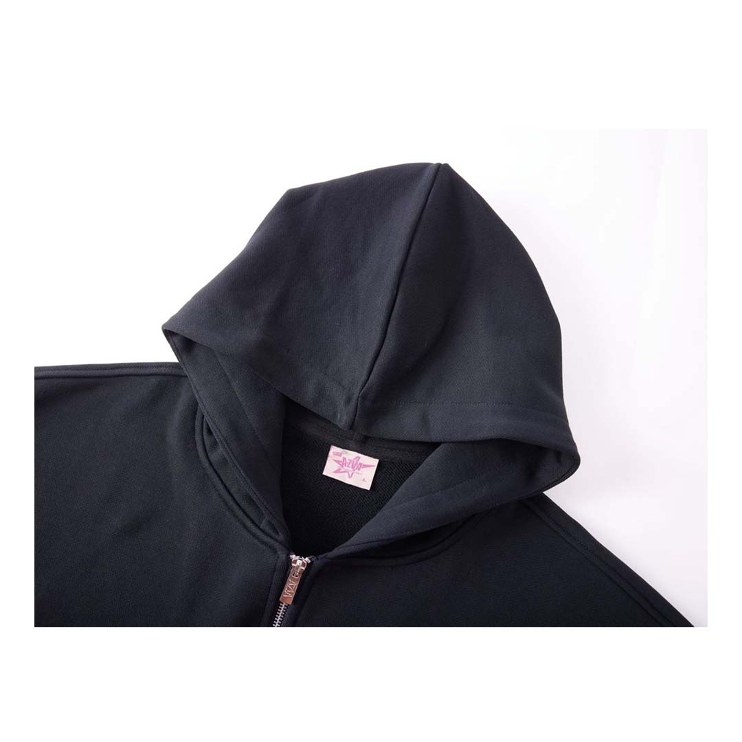 Cactus Valley Crystal Cactus Zip Hoodie Black