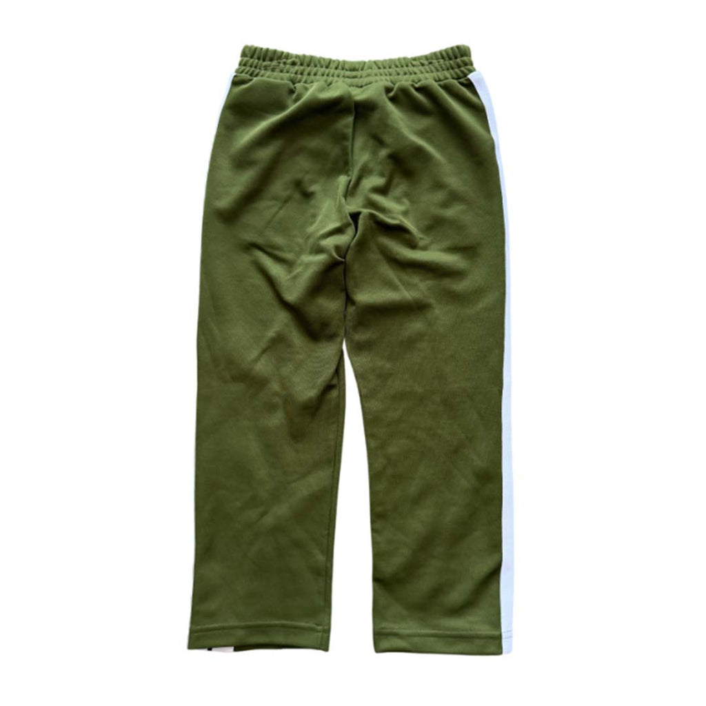 Palm Angels KIDS Classic Logo Track Pants Military Green White