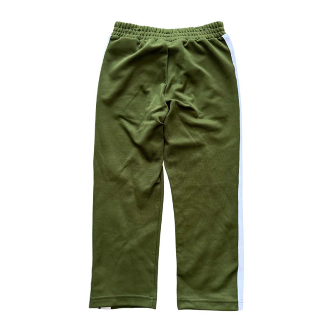 Palm Angels KIDS Classic Logo Track Pants Military Green White