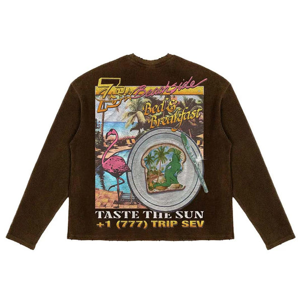 Triple Sevens Weekend Getaway Brown Thermal Long Sleeve