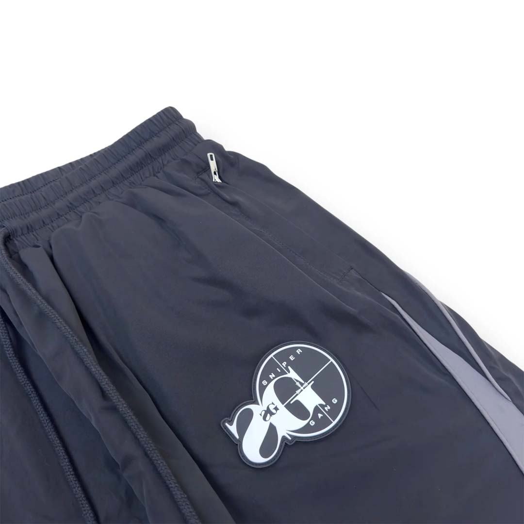 Triple Sevens Sniper Gang Track Pants Baggy Black White