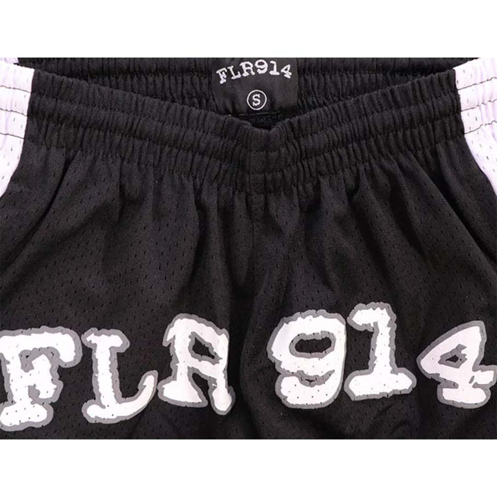 Floor 914 Uniform Mesh Shorts Black White