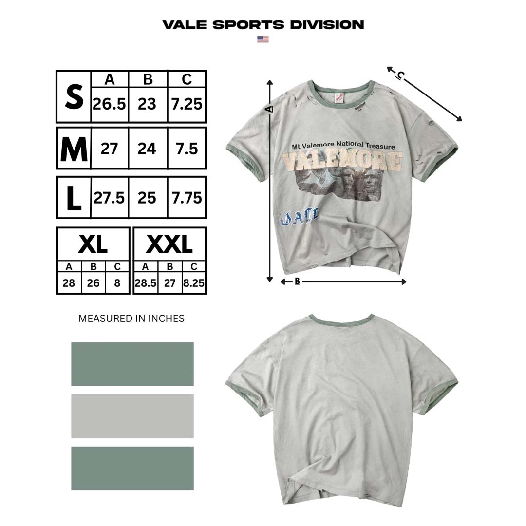 Vale Forever Green Camp Ringer Tee