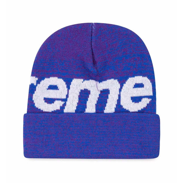 Supreme Big Logo Beanie Blue Static
