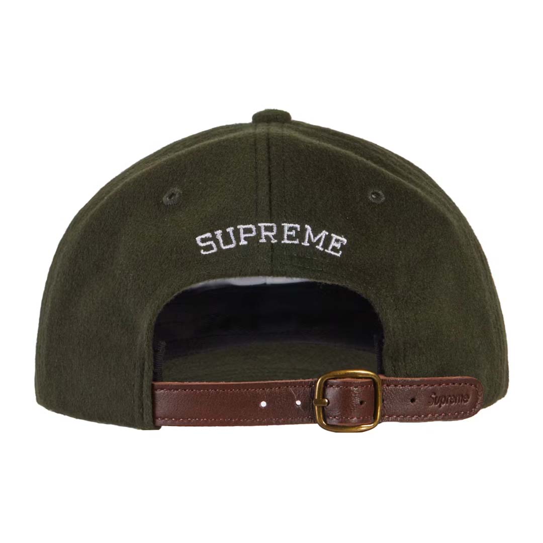 Supreme Wool S Logo 6 Panel Hat Olive Green