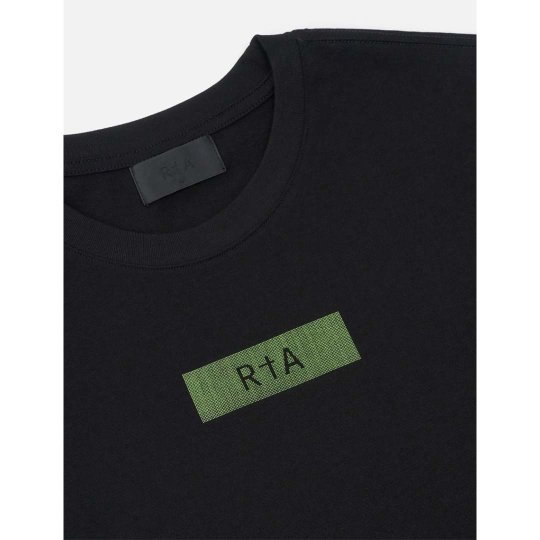 RtA Liam Black Green Binary Logo Tee