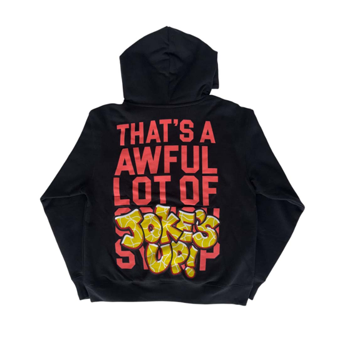 Awful Lot of Cough Syrup Jokes Up Hoodie Black