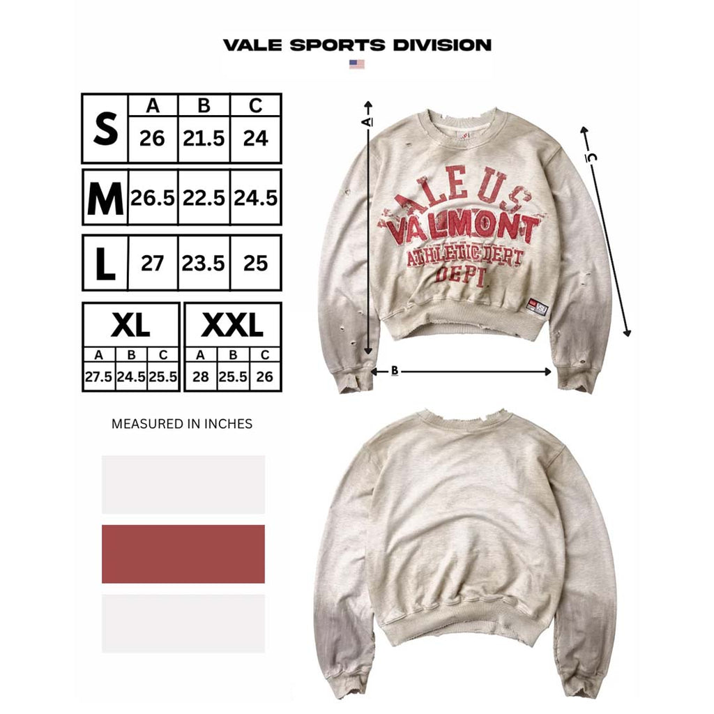 Vale Forever Valmont Crewneck Grey Red