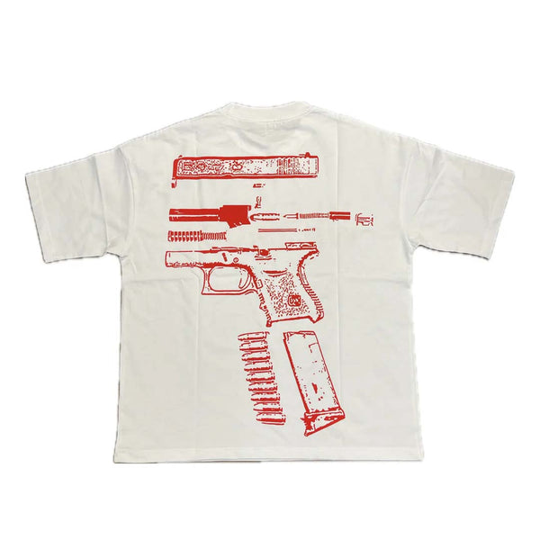 Kixkz In Glock We Trust Tee White Red
