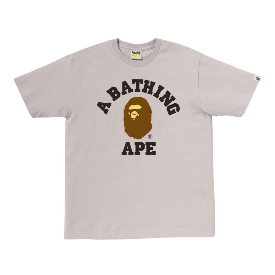 Bape College Tee Light Grey