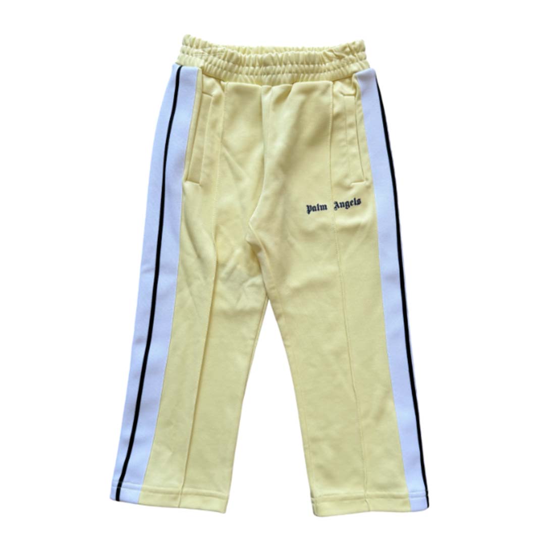 Palm Angels KIDS Classic Logo Track Pants Yellow Navy