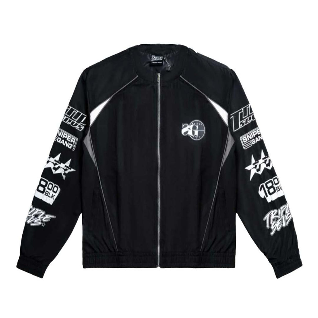 Triple Sevens Sniper Gang Track Zip Jacket Black