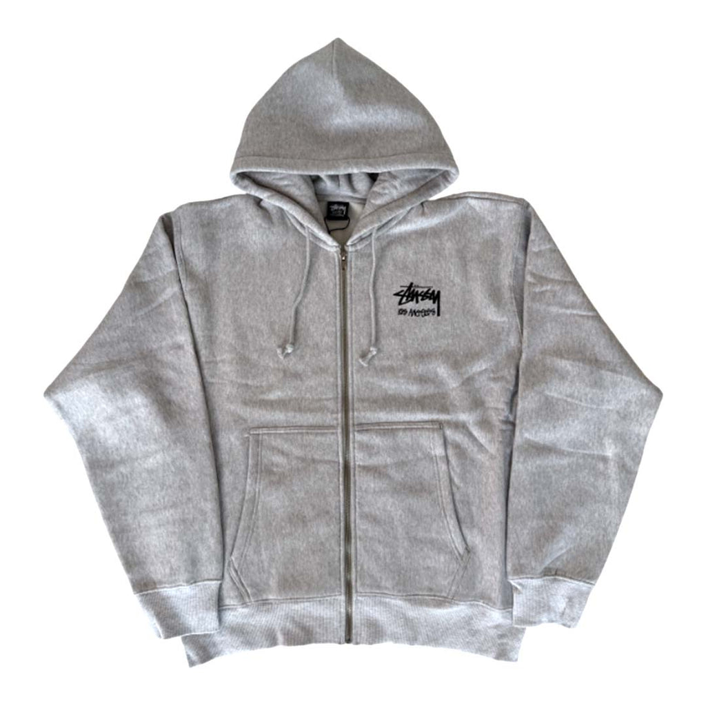 Stussy Ash Heather Grey Chapter Los Angeles Zip Up Hoodie