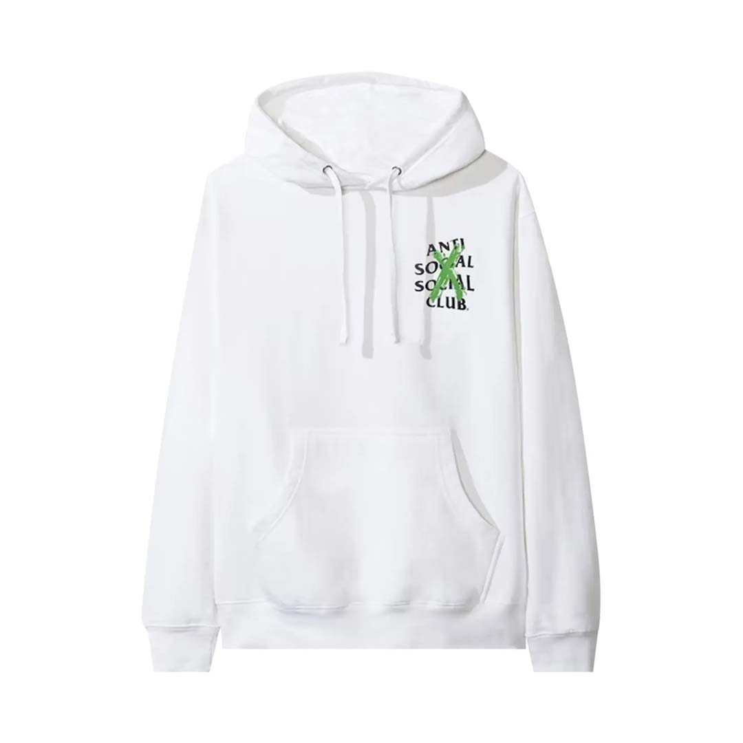 Anti Social Social Club Cancelled Hoodie White Green