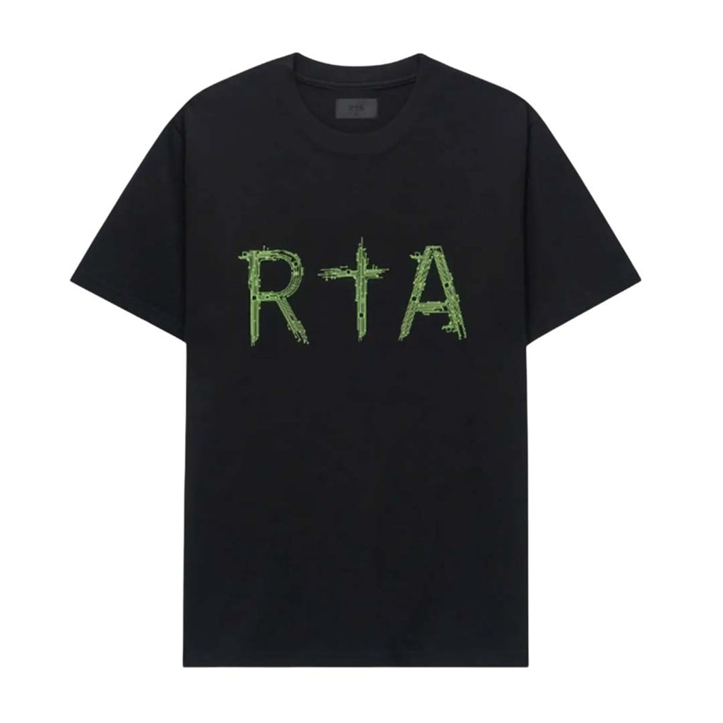 RtA Liam Black Green Circuit Tee
