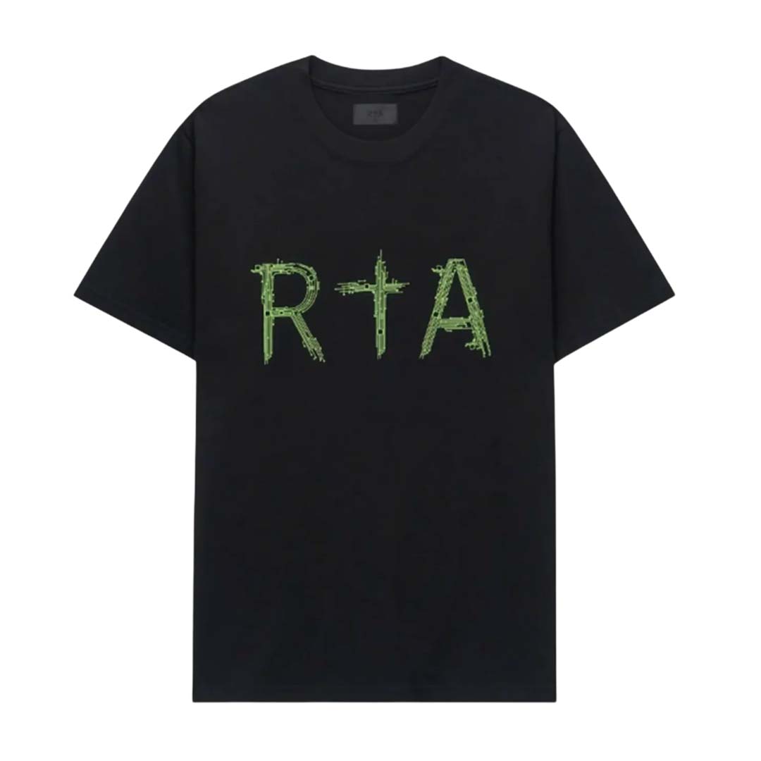 RtA Liam Black Green Circuit Tee