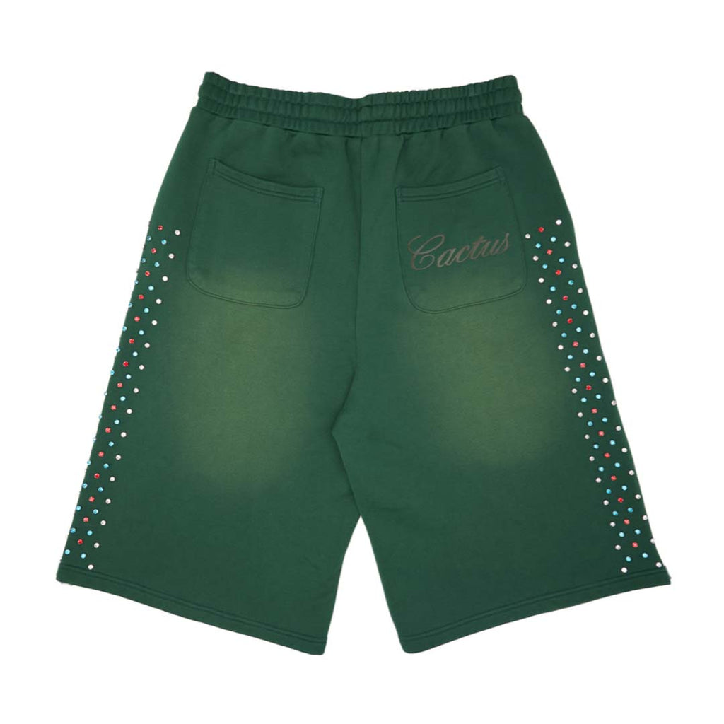 Cactus Valley Hidden Crystal Sweat Shorts Green