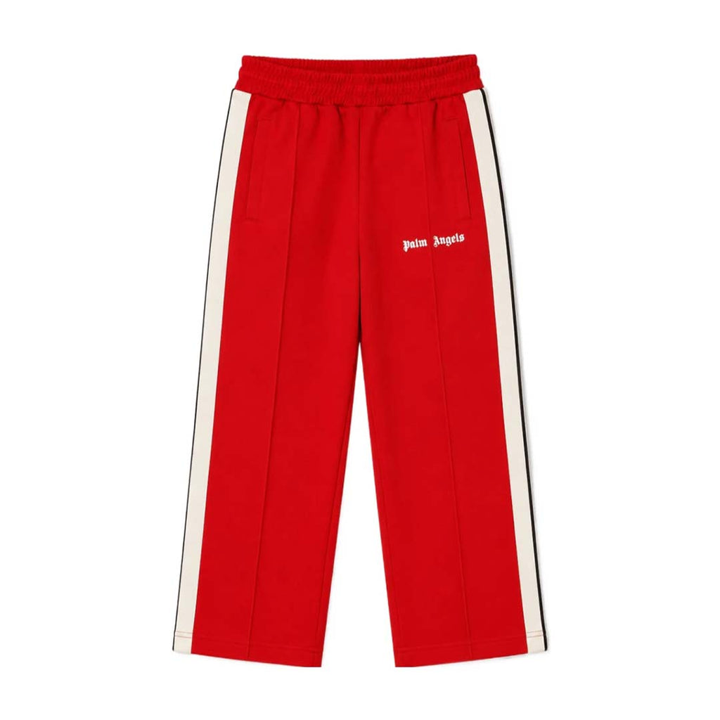 Palm Angels KIDS Classic Logo Track Pants Red White Black