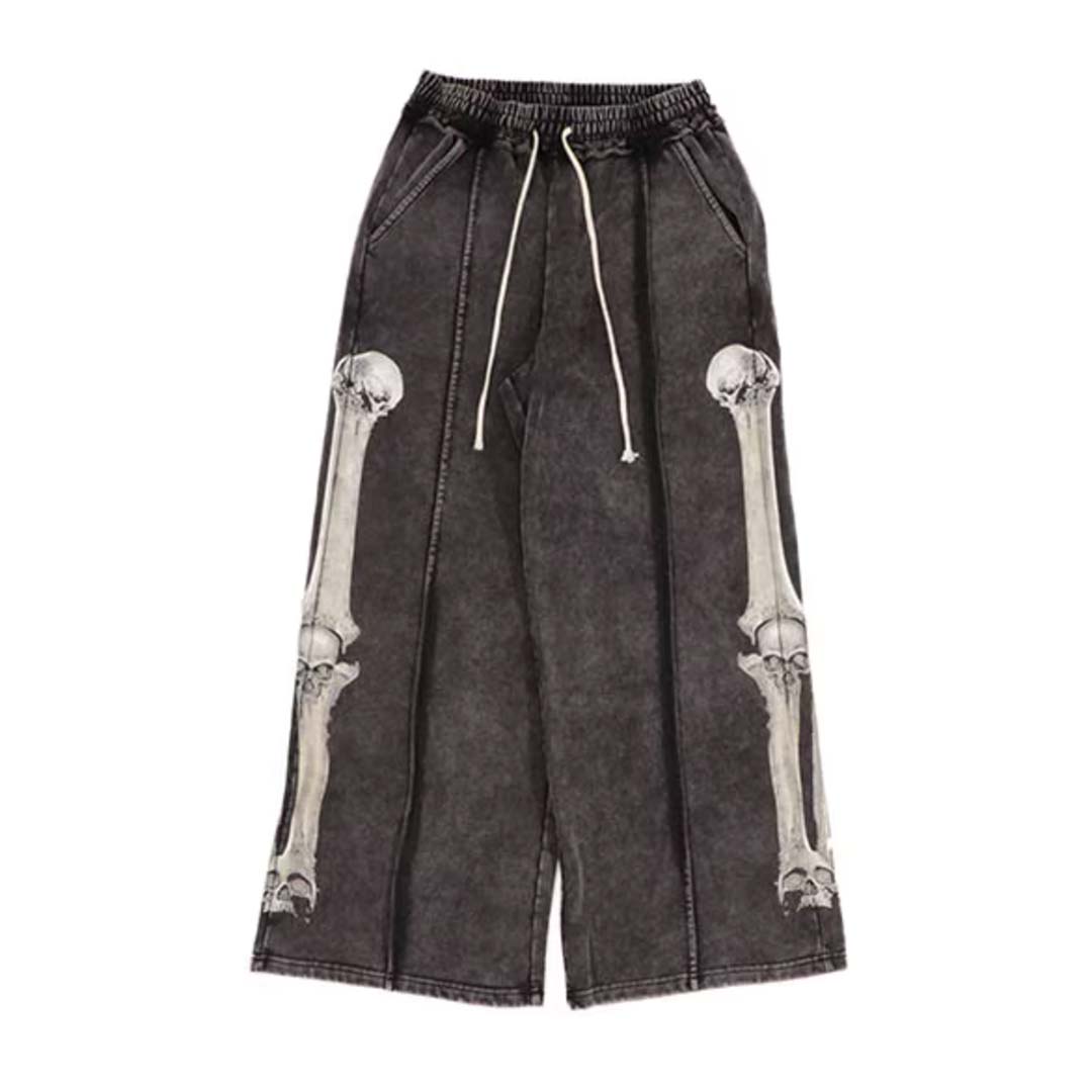 Floor 914 Skull Sweatpants Faded Black