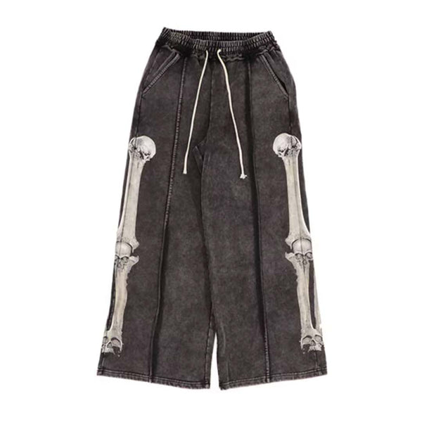 Floor 914 Skull Sweatpants Faded Black