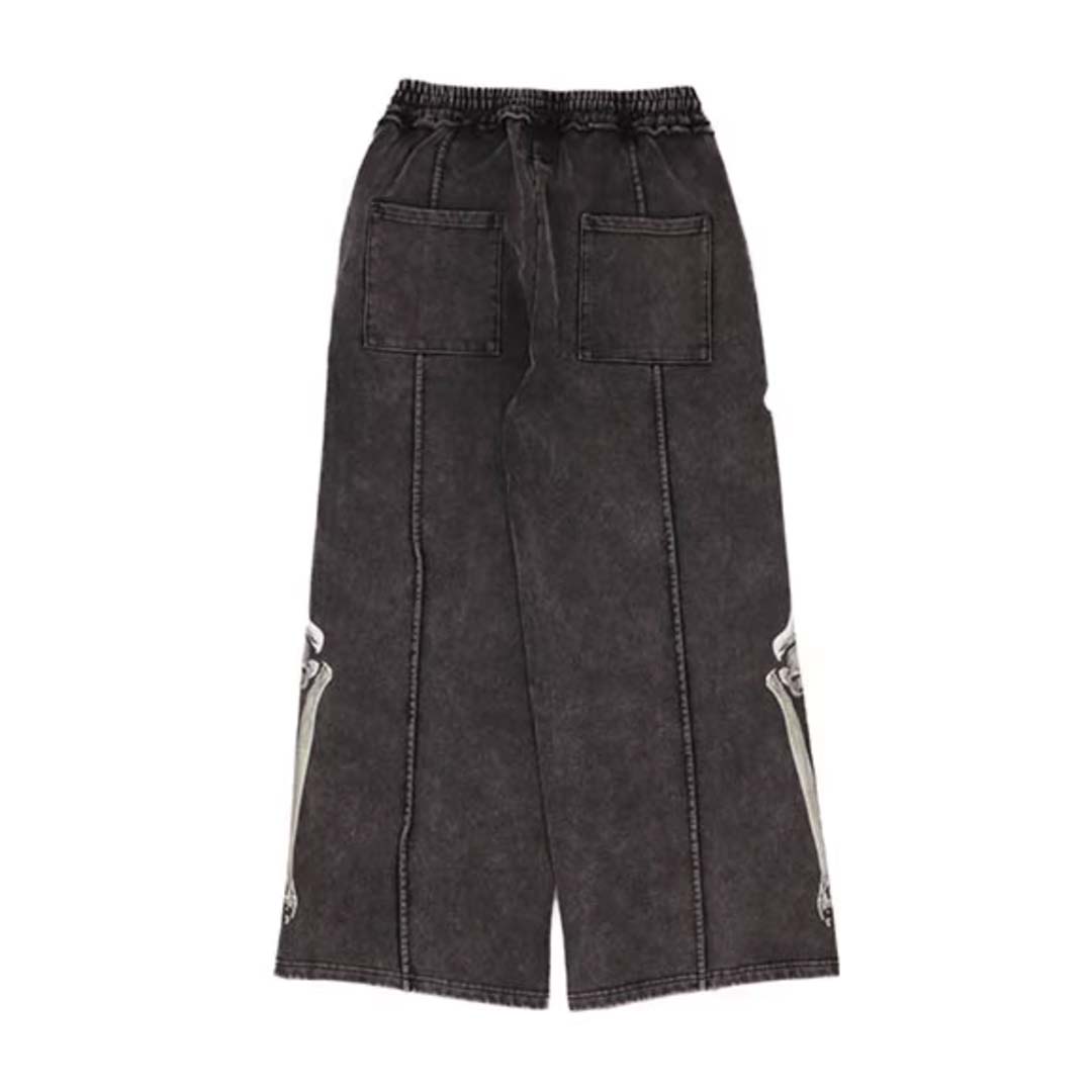 Floor 914 Skull Sweatpants Faded Black