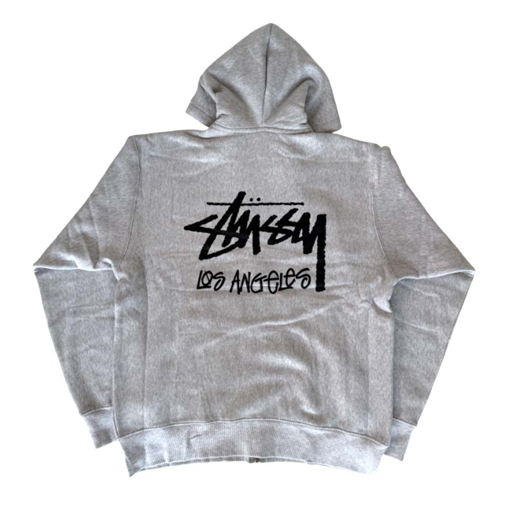 Stussy Ash Heather Grey Chapter Los Angeles Zip Up Hoodie