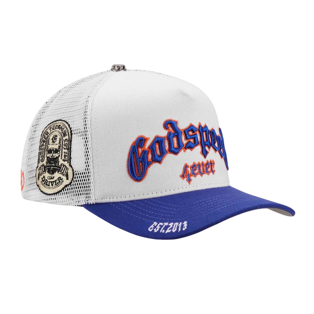 Godspeed GS Forever Trucker Hat White Blue Orange