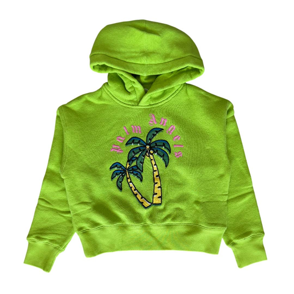 Palm Angels KIDS Lime Green Palm Tree Hoodie