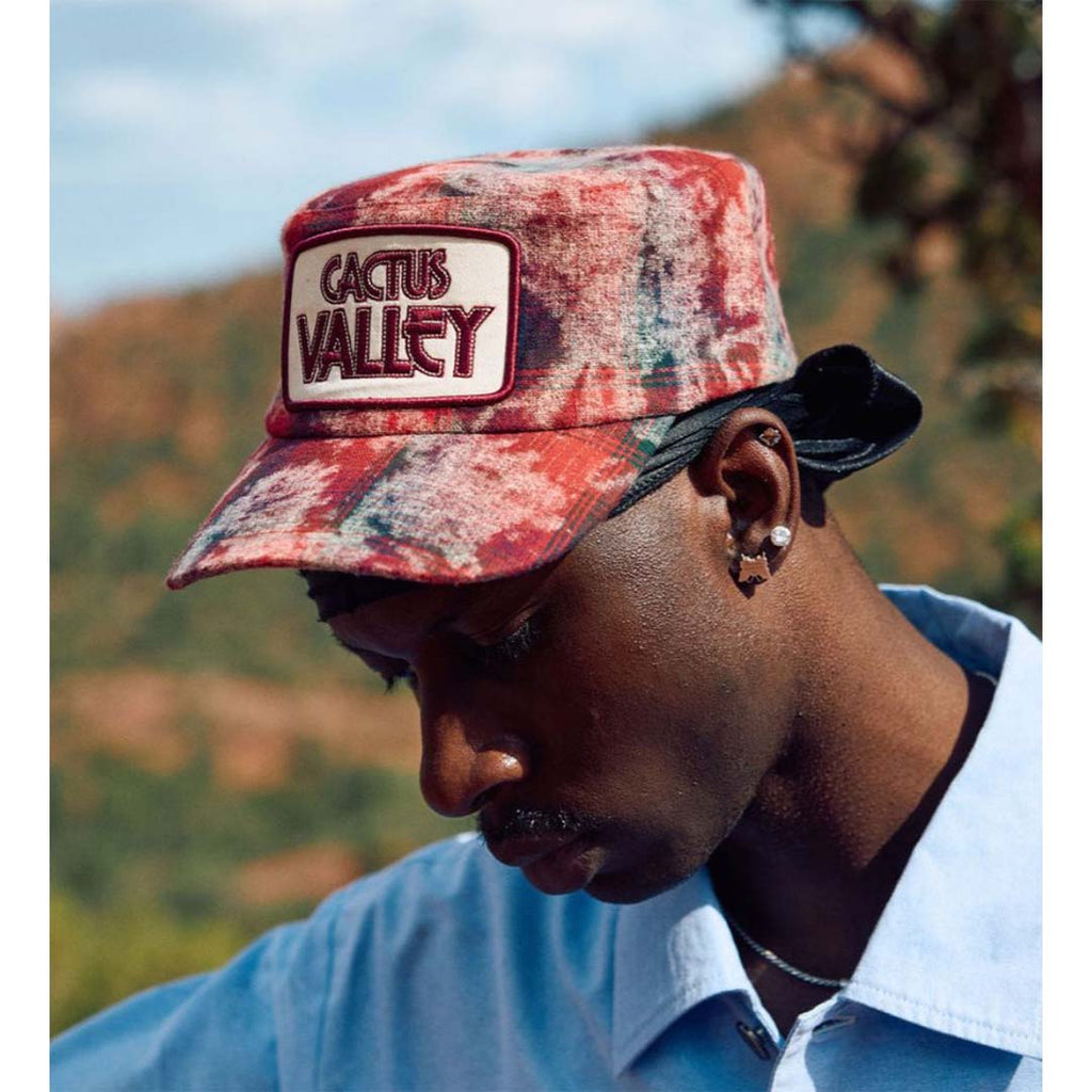 Cactus Flannel Painters Cap Red Hat